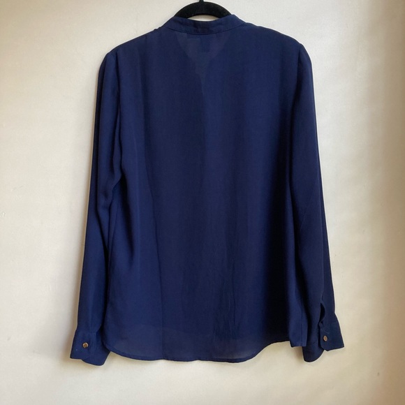 Forever 21 Navy & Gold Button Up Blouse - Picture 2 of 3